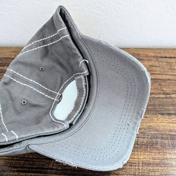 2/$30 Ladies Grey Wine OClock Baseball Cap - Womens Ball Cap - Picture 4 of 6